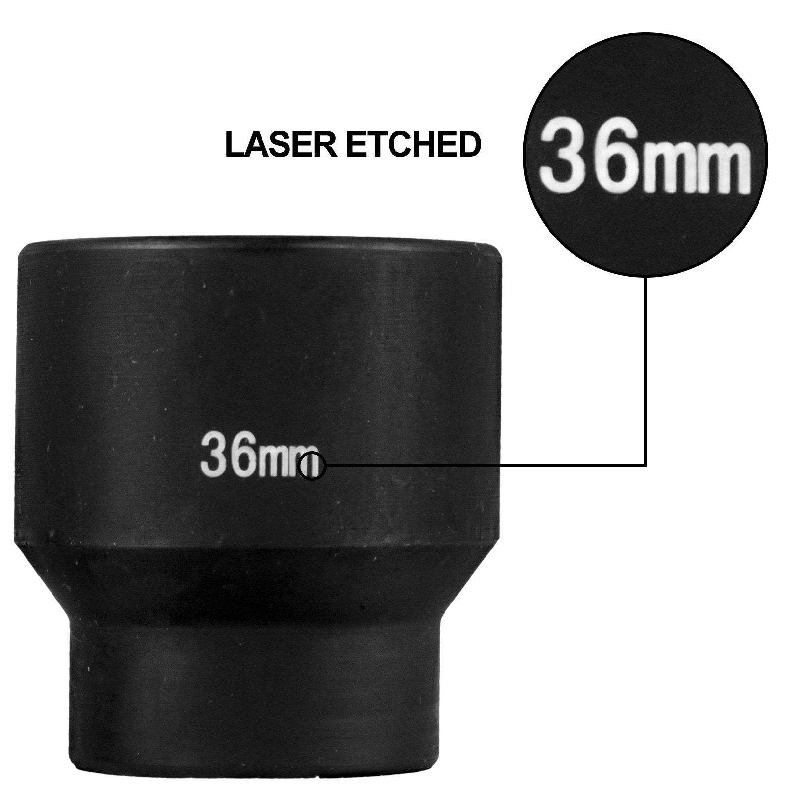 Metric Impact Socket Set, CR-V - огляд і ціна Industrial Laser Etching